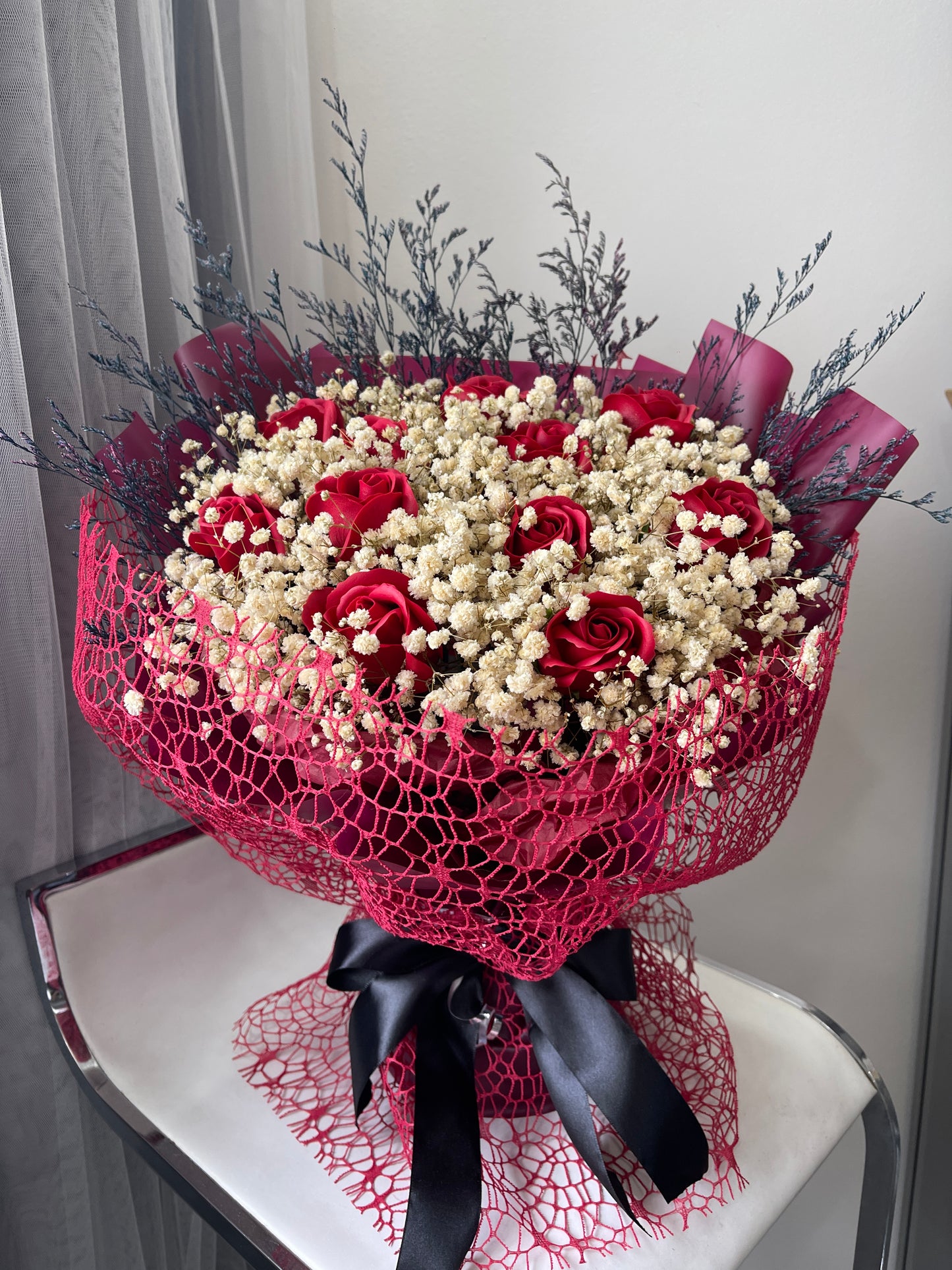 Baby Breath with a Side of Roses